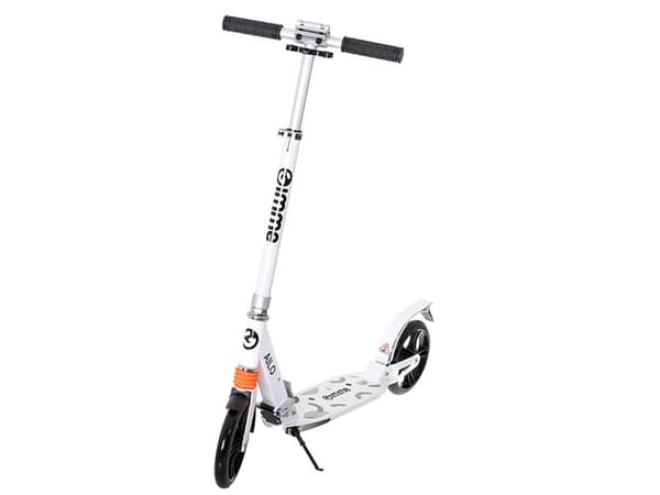 Sammenleggbar byscooter hvit 200mm hjul