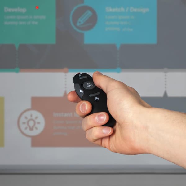 Fjärrkontroll för Presentationer med Inbyggd Laserpekare
