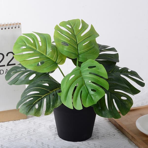 Skilpadderyggblader simulerer grønne planter - 36 cm