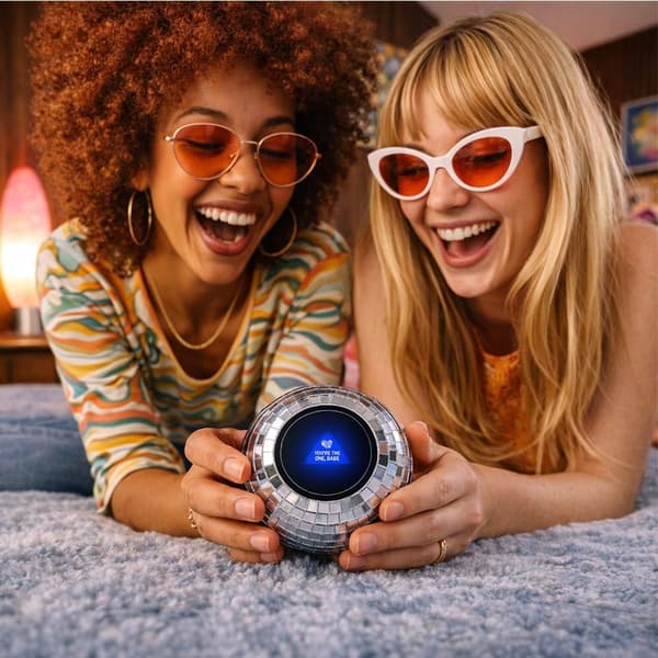 Disco Decision Maker Ball, 20 Retro Svar, ABS Glass
