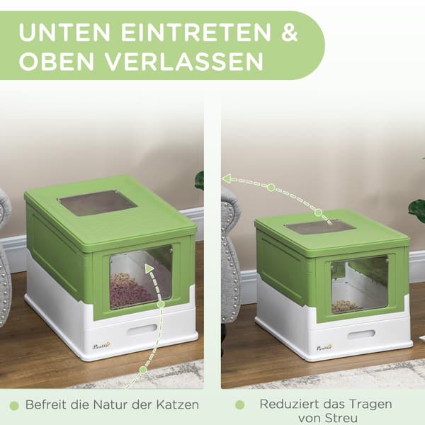 Lugtfri kattebakke med låg og ske