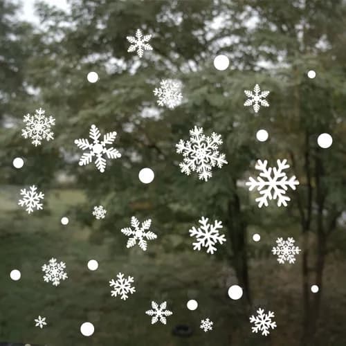 Julevindusklistremerker Snowflakes 20-pakk