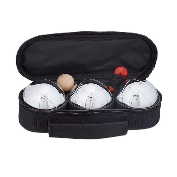 3 boulebollar i ett set