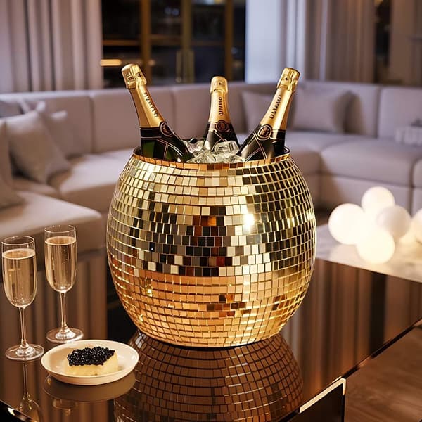 Discokula ishink, guld, 11 liters kapacitet, läckagesäker