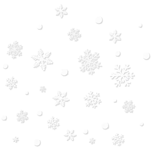 Julevindusklistremerker Snowflakes 20-pakk