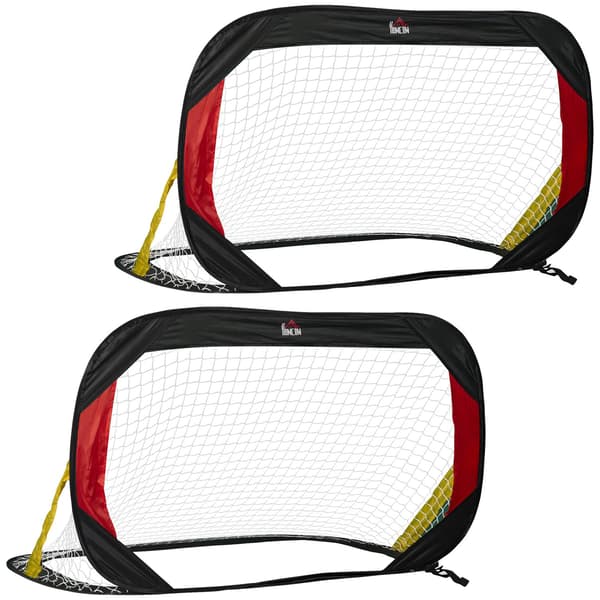 Sammenfoldelig fodboldmålsæt til haven 186x90x89 cm