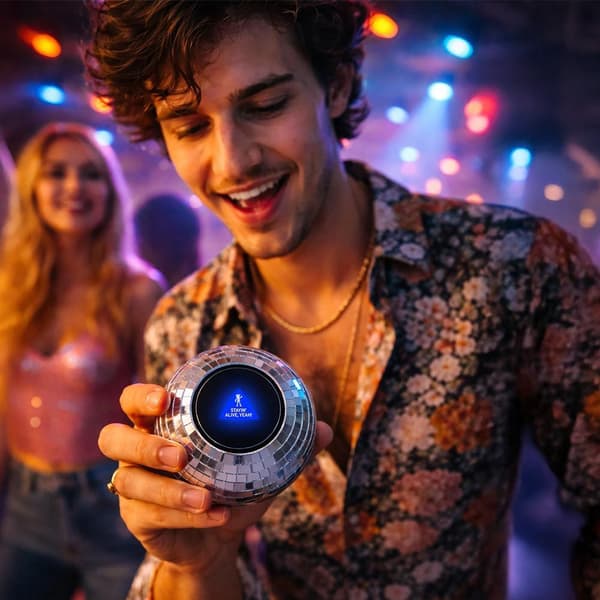 Disco Decision Maker Ball, 20 Retro Svar, ABS Glass