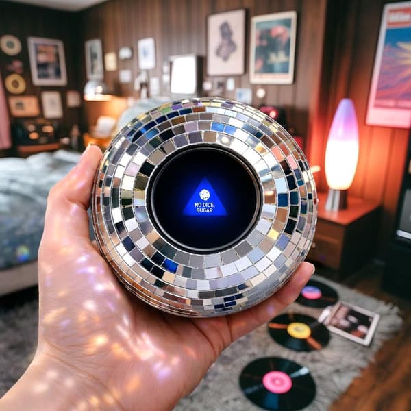 Disco Decision Maker Ball, 20 Retro Svar, ABS Glass