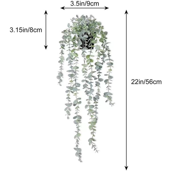 Simulering hängande grön växt - spiknäppa 56cm