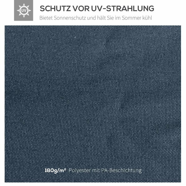 Erstatningstak 3x3m Mørk grå Polyester Solskjerming
