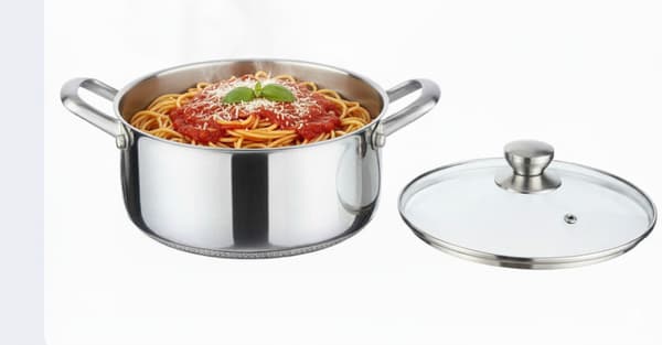 Induktionsgryde i rustfrit stål med honningkage, non-stick, 24 cm