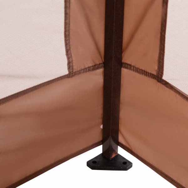 Hopfällbart Trädgårdstält 3,25x3,25m Khaki