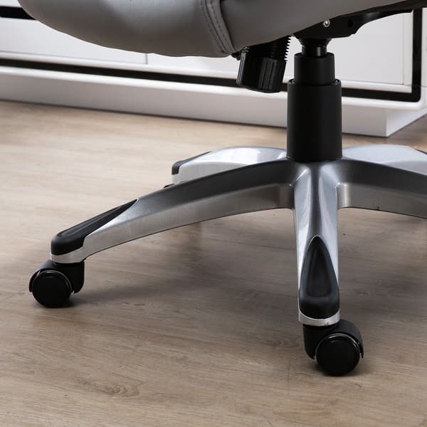 Ergonomisk computerstol med nakkestøtte i kunstlæder