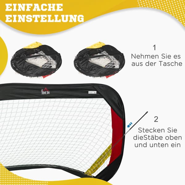 Sammenfoldelig fodboldmålsæt til haven 186x90x89 cm