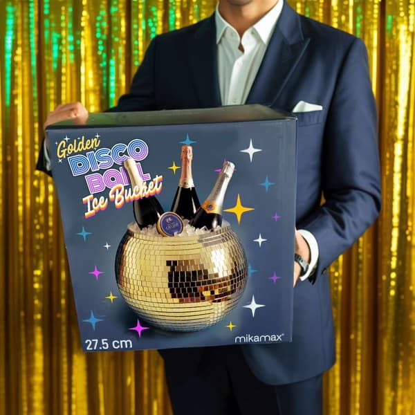 Discokula ishink, guld, 11 liters kapacitet, läckagesäker