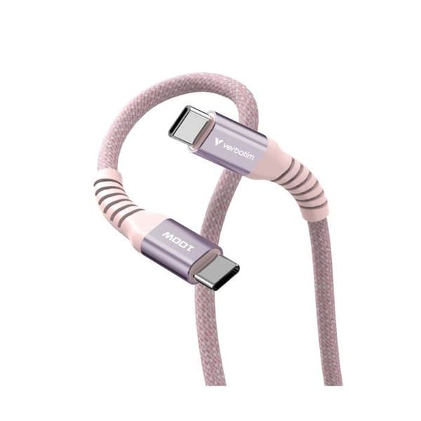 USB-C-kabel - VERBATIM - Sync & Charge - 100W - 120 cm - Rosa