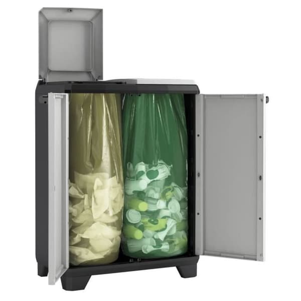 Keter Split Premium genbrugsarmoire grå og sort 92 cm 445042