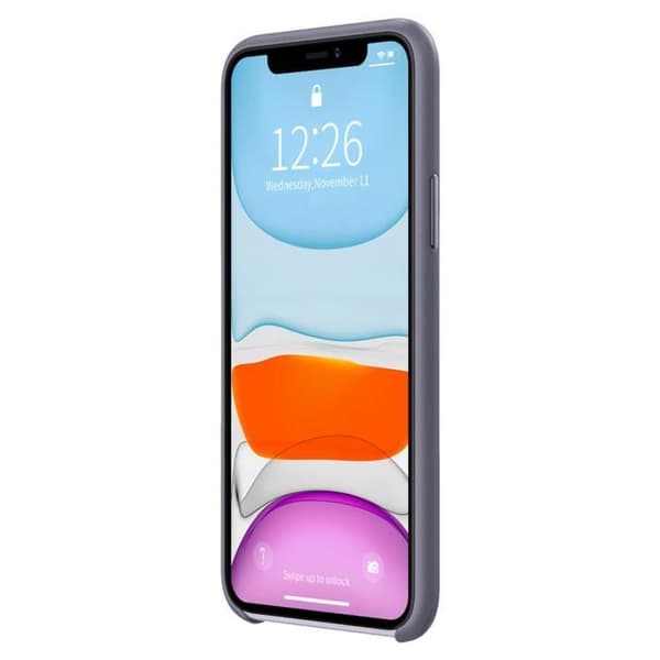 Coque - VALENTA - iPhone 11 - Ægte læder - Mikrofiberfor - Lilla