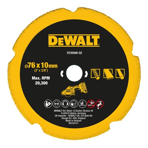 76 mm diamant Multi-Materialer DEWALT DT20590-QZ