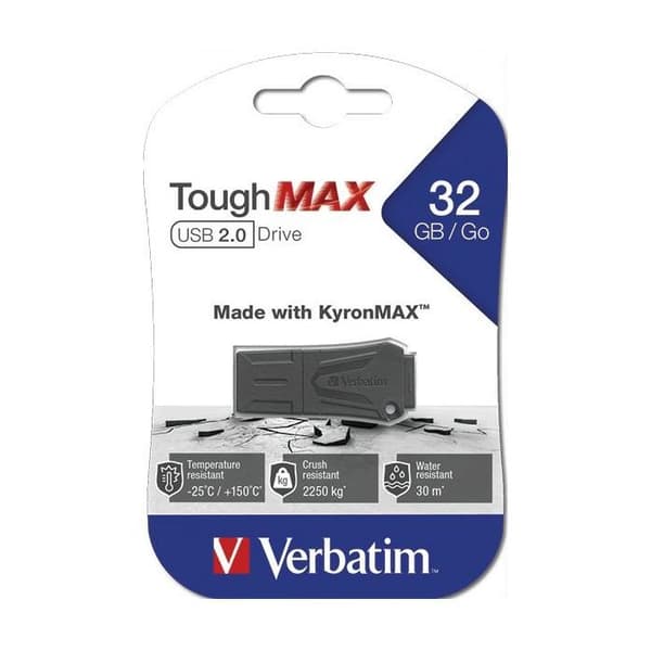 USB nøgle - VERBATIM - ToughMAX - 32 GB - Sort - USB 2.0