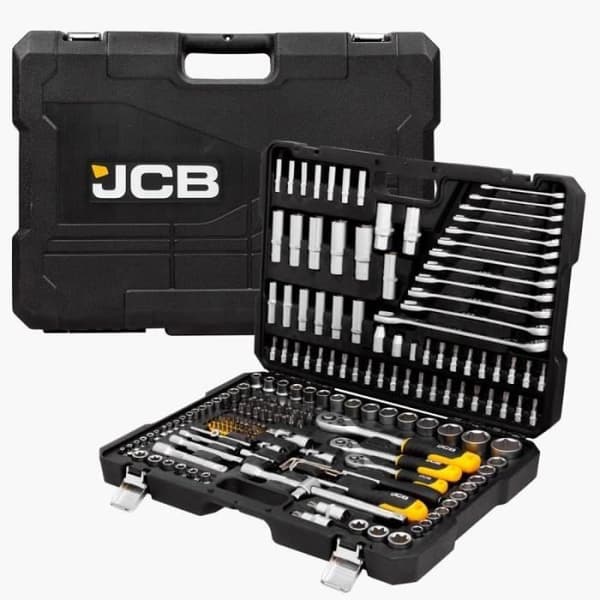 JCB værktøjssæt 216 dele i krom vanadium stål CRV