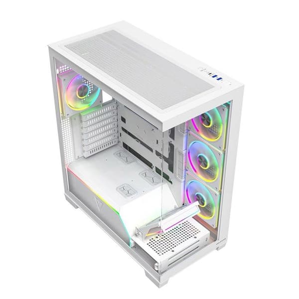 Datorlåda - MODECOM - Volcano Stellar Plus - 8 ARGB-fläktar - Härdat glas-paneler - USB-C (USB 3.2 Gen 2)