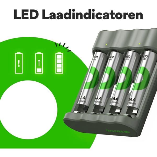 Daglig oplader GP B441 4xAAA 850mAh