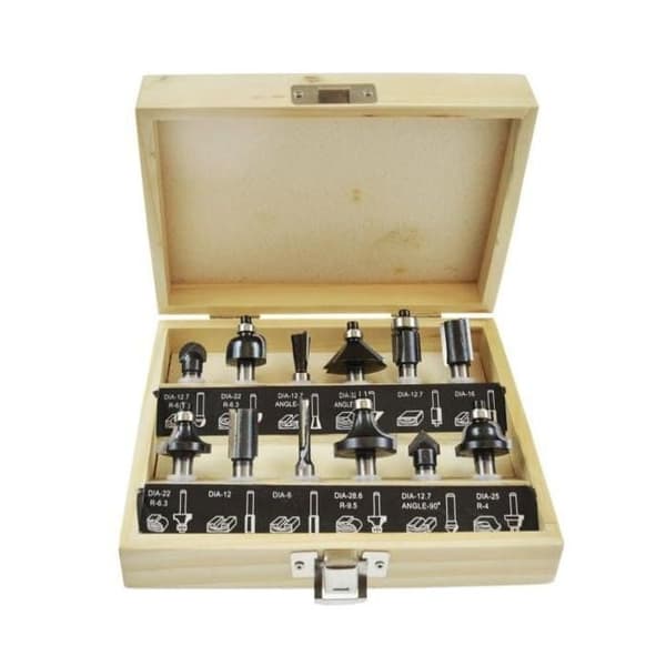 AWTOOLS træbor, sæt af 12, 8 mm stang