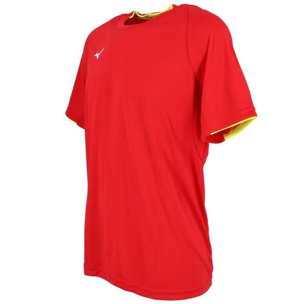 Löpartröja herr - MIZUNO - Core Sleevee Tee - Röd - Korta ärmar - 100% Polyester