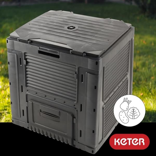 Kompostbeholder - Keter - 470l - Sort - Økologisk - Holdbar - Nem at samle