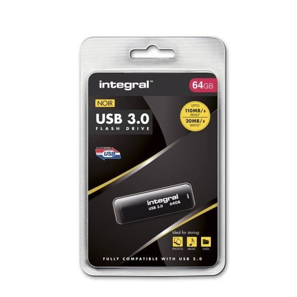 Integral 64GB USB-nøgle Sort USB 3.0