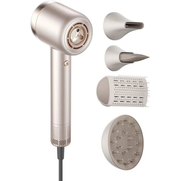 Grå hårtork - Dreame - 2000 W - Koncentrator - Diffusor - Kall luftström - Fällbart handtag
