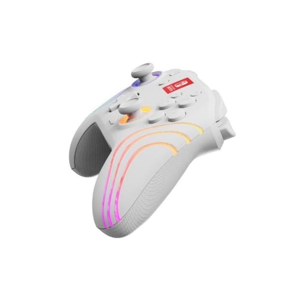 Trådlös/USB Gamepad Vit Bakgrundsbelyst Multiplattform Nintendo Switch Programmerbar