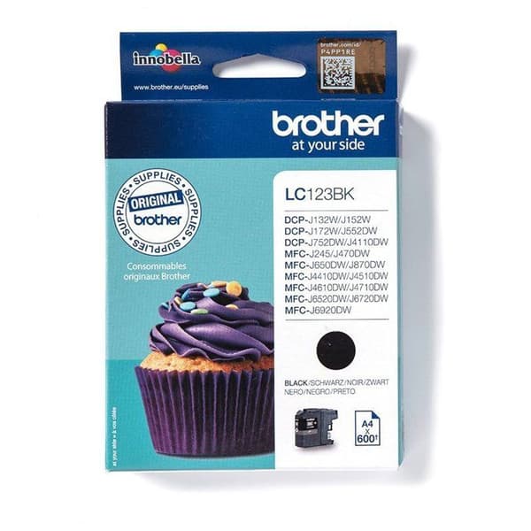 Cartouche Brother LC123BK Sort