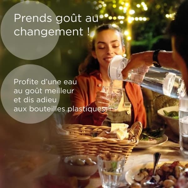 BRITA filterningsflaska - Fill & Serve Grå - Kapacitet 1,3L - 1 MicroDisc-filter ingår