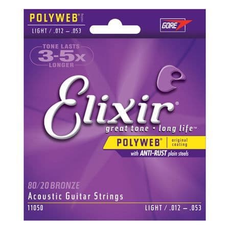 Akustiske strenge - ELIXIR - 11050 - Polyweb - Let - Styrke 12-16-24-32-42-53