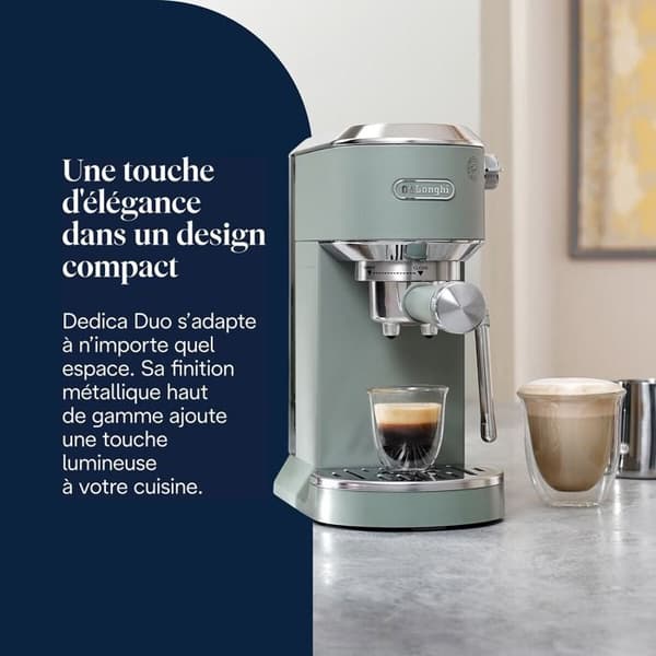 Espressomaskin Delonghi Dedica Duo EC890.GR Grön