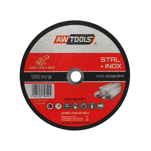 Metalplade AWTOOLS 230 x 2,0 mm / 22,2