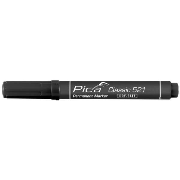 Pica Permanent Markør Dry-Safe Classic 2-6 mm Skrå spids Sort