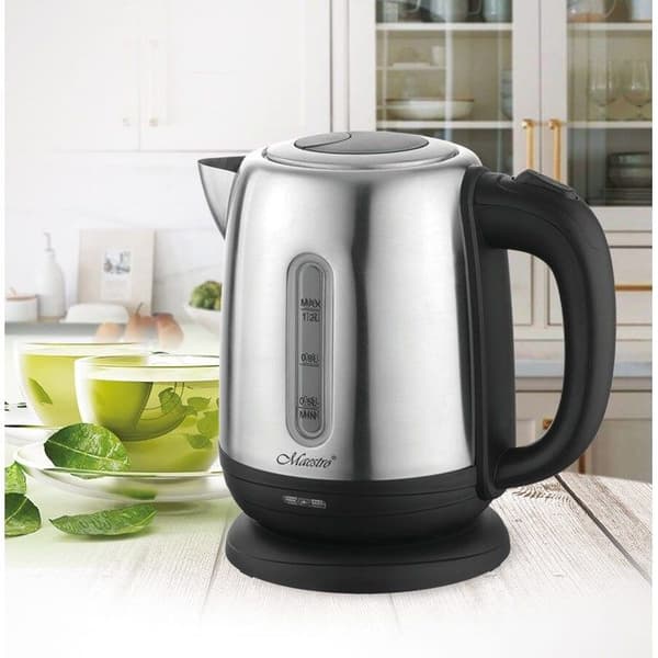 Elkedel - MAESTRO - MR-027 - 1,2 L - Rustfrit stål - 360° base