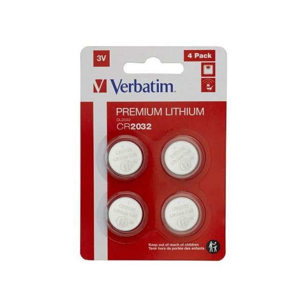 VERBATIM pakke 4 CR2032 3V batterier