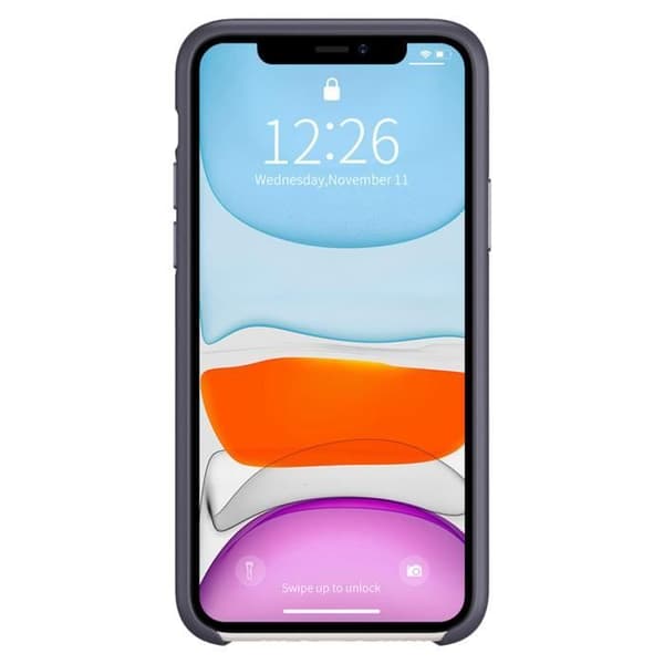 Coque - VALENTA - iPhone 11 - Ægte læder - Mikrofiberfor - Lilla