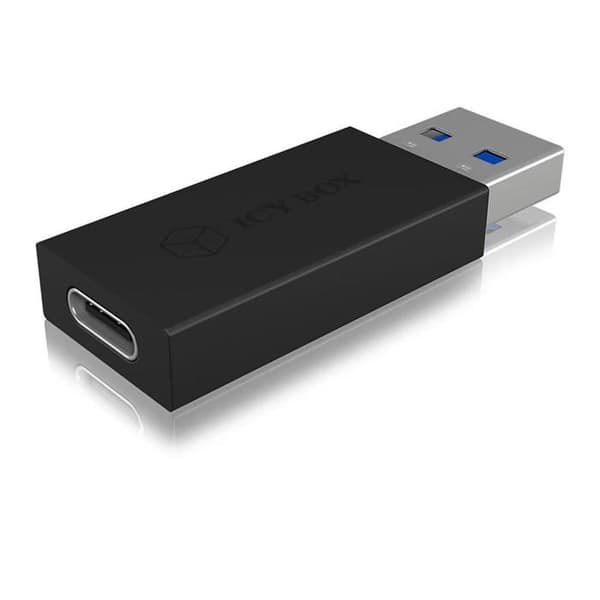 USB-adapteri - RaidSonic - IB-CB015 - USB-C (N) USB tyyppi A (M) - USB 3.1 Gen2 - Musta