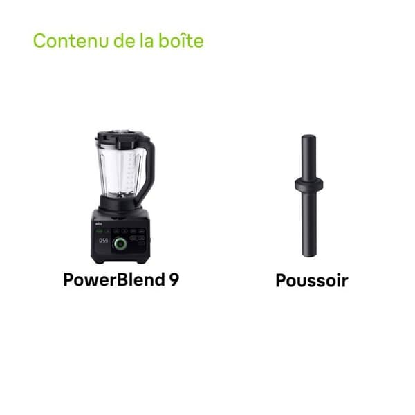 Blender - Braun - JB9040 - Sort - Smoothie - Knust is