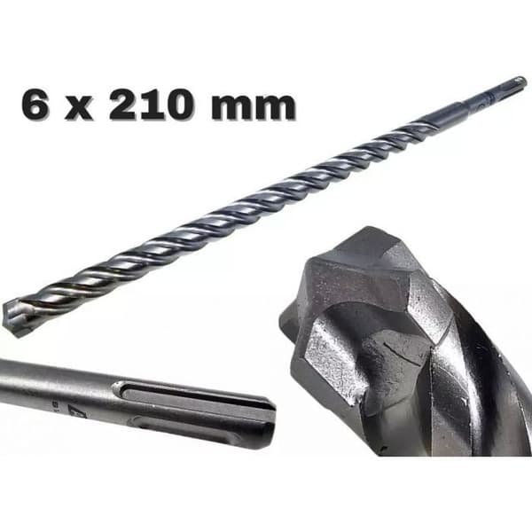 Awtools Borehammer SDS PLUS 6x 210mm QUADRO XTREME BLACK LINE