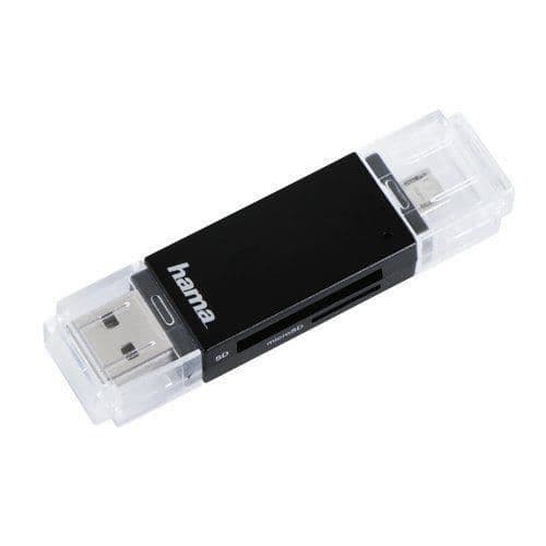 Hama USB 2.0 OTG Basic SD/microSD - Valkoinen - Yhteensopiva Android OS 4.0+