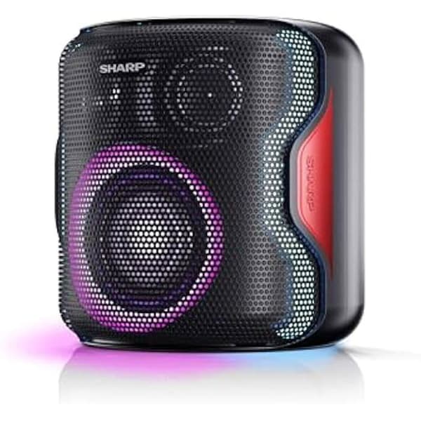 Bluetooth Højttaler - SHARP - PS-921(BK) - 2.1 Kanaler - Vandafvisende - LED Lys