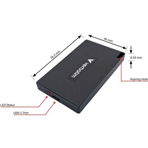 Extern SSD - VERBATIM - Metall Mini - 512 Go