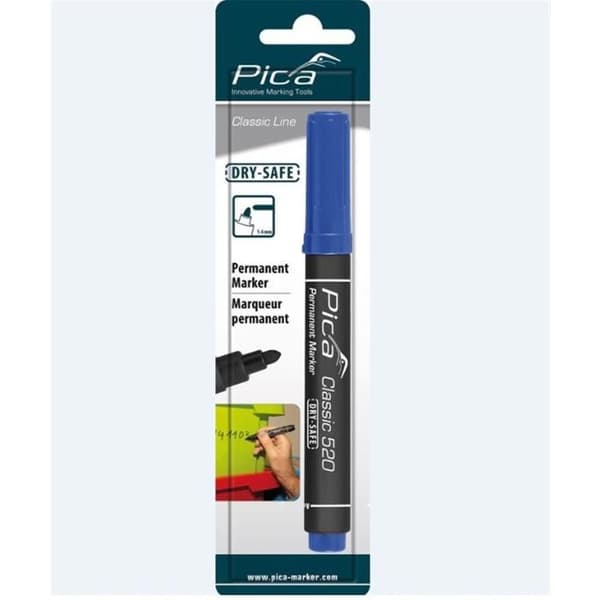 Pica Permanent Markør Dry-Safe Classic 1- 4 mm Rund Sort