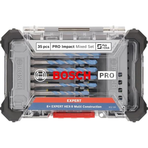 Værktøjssæt - BOSCH - PRO Impact Mixed Set - 35 dele - Modificeret stål - Robuste bits